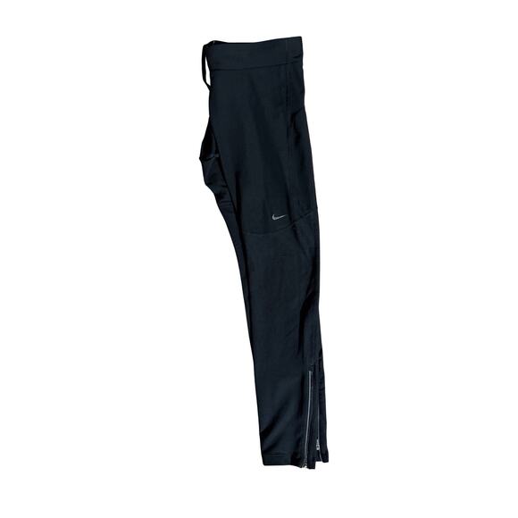 Nike Dri-FIT Women’s Black Running Pants L Joggers Zip Ankle NWT - Picture 1 of 4